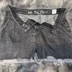 We The Free Women's Gray Denim Shorts